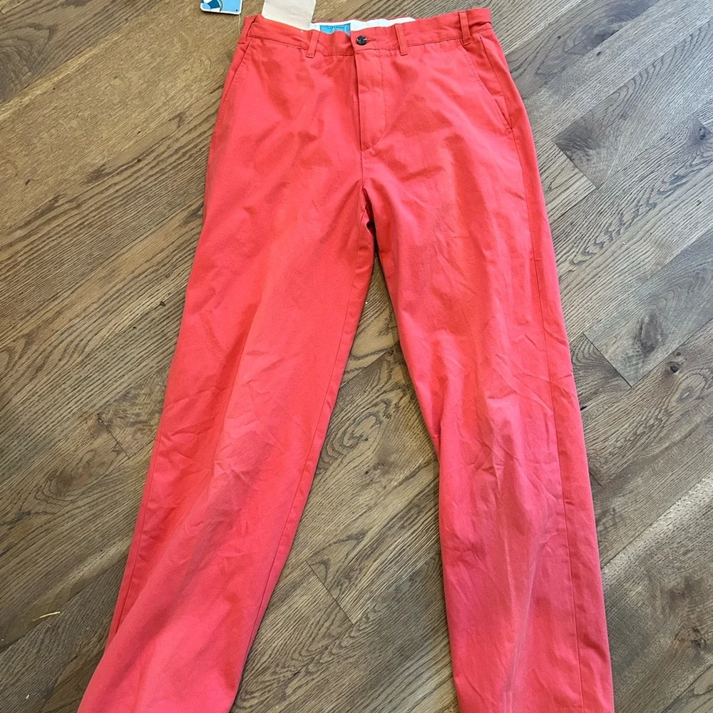 NEW Castaway Nantucket Island Pants 32x32 Harbor Chino Stretch Twill coral NWT - Picture 2 of 5